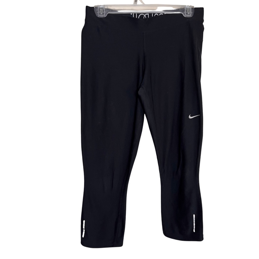 Nike Dri Fit Women’s Cropped Running Leggings Black Size Medium